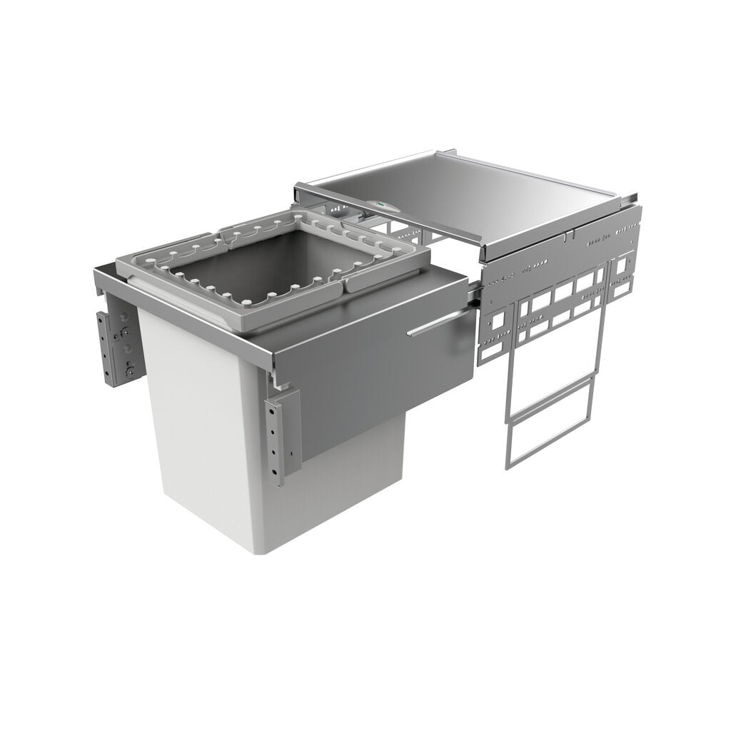NABER Abfallsorter 39 Liter Cox® Base 460 R/500-1 inkl. Aufsatzrahmen ab 50 cm Schrankbreite