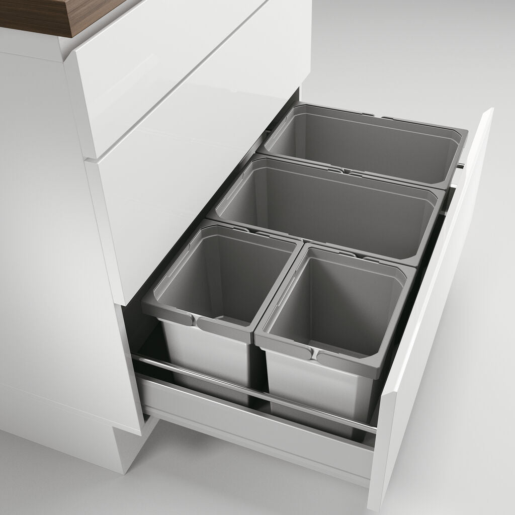 Abfallsorter Cox Box 1T/800-4 mit vierfach Trennung für 80 cm Schrankbreite / Abfalleimer / Abfallsammler / Mülleimer – Bild 2