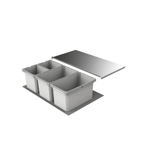 Abfallsorter Cox Box 1T/800-4 mit vierfach Trennung für 80 cm Schrankbreite / Abfalleimer / Abfallsammler / Mülleimer