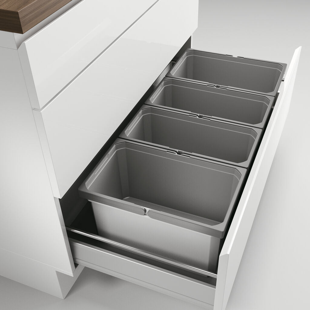 Abfallsorter Cox Box 1T/1000-4 mit vierfach Trennung für 100 cm Schrankbreite / Abfalleimer / Abfallsammler / Mülleimer – Bild 2
