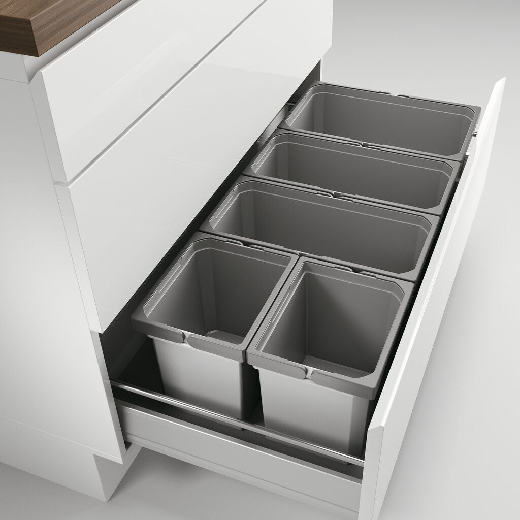 Abfallsorter Cox Box 1T/1000-5 mit fünffach Trennung für 100 cm Schrankbreite / Abfalleimer / Abfallsammler / Mülleimer – Bild 2