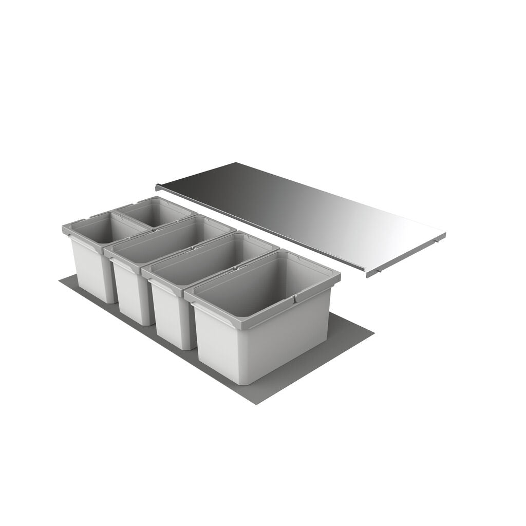 Abfallsorter Cox Box 1T/1000-5 mit fünffach Trennung für 100 cm Schrankbreite / Abfalleimer / Abfallsammler / Mülleimer