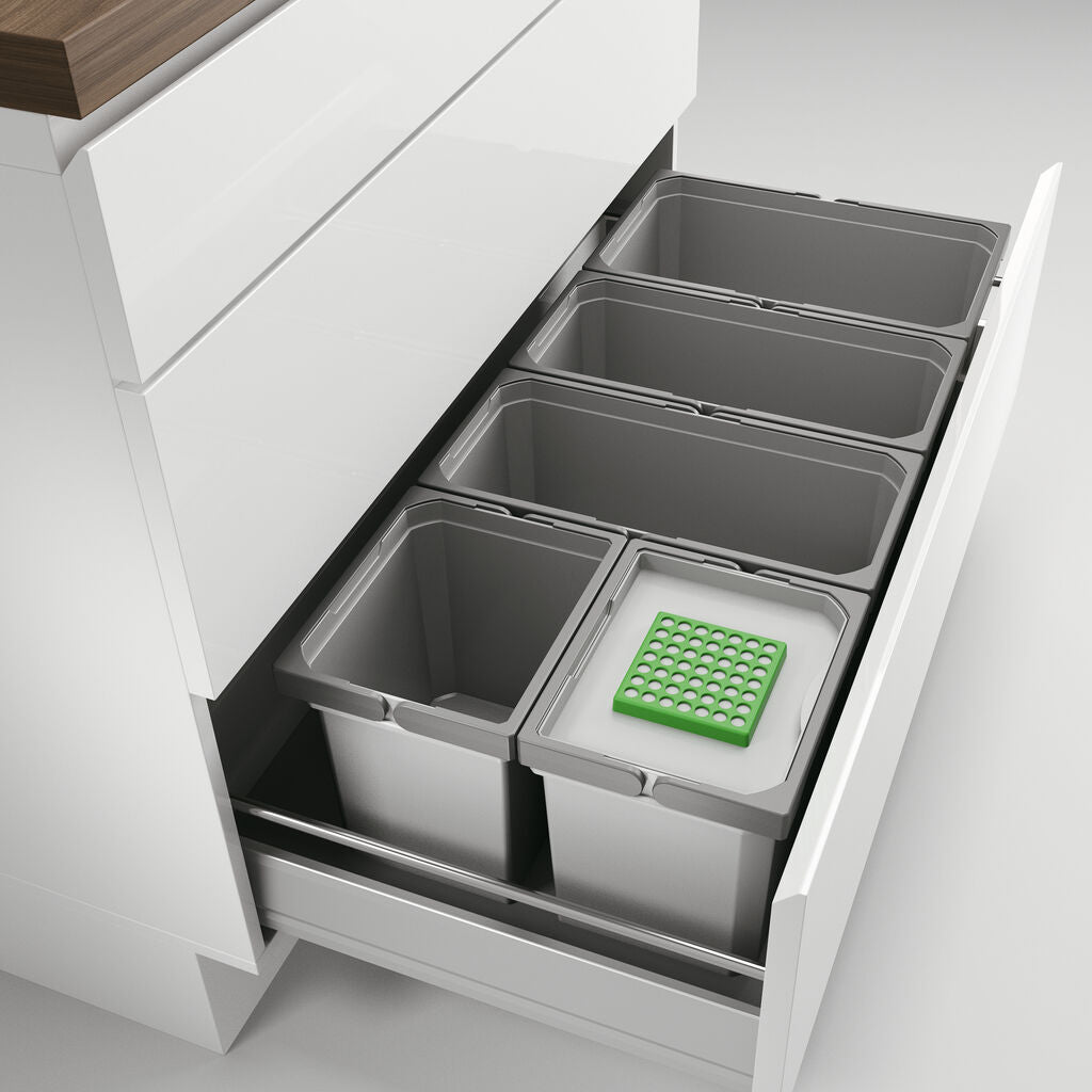 Abfallsorter Cox Box 1T/1000-5 Bio mit fünffach Trennung für 100 cm Schrankbreite / Abfalleimer / Abfallsammler /… – Bild 2