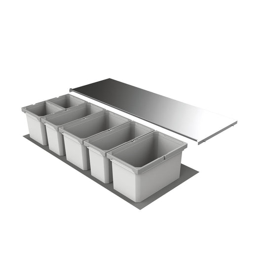 Abfallsorter Cox Box 1T/1200-6 mit sechsfach Trennung für 120 cm Schrankbreite / Abfalleimer / Abfallsammler / Mülleimer