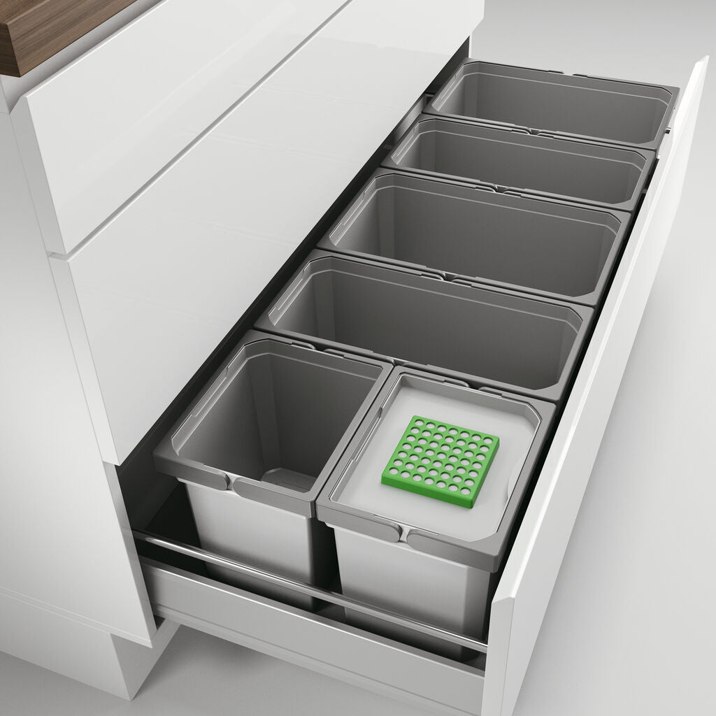 Abfallsorter Cox Box 1T/1200-6 Bio mit sechsfach Trennung für 120 cm Schrankbreite / Abfalleimer / Abfallsammler /… – Bild 2