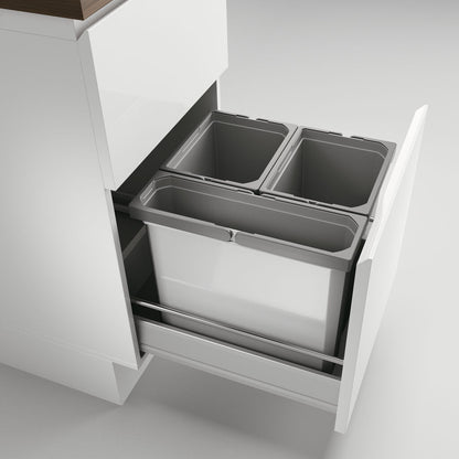 NABER Abfallsorter 28,5 (8,5 + 2x10) Liter COX® BOX 360 S/450-3 inkl. Biodeckel für 45 cm Schrankbreite – Bild 3