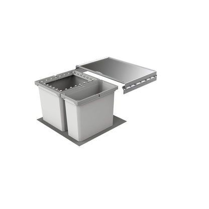 Abfallsorter Cox Box 2T/600-2 mit zweifach Trennung für 60 cm Schrankbreite / Abfalleimer / Abfallsammler / Mülleimer
