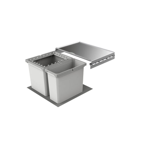 Abfallsorter Cox Box 2T/600-2 mit zweifach Trennung für 60 cm Schrankbreite / Abfalleimer / Abfallsammler / Mülleimer