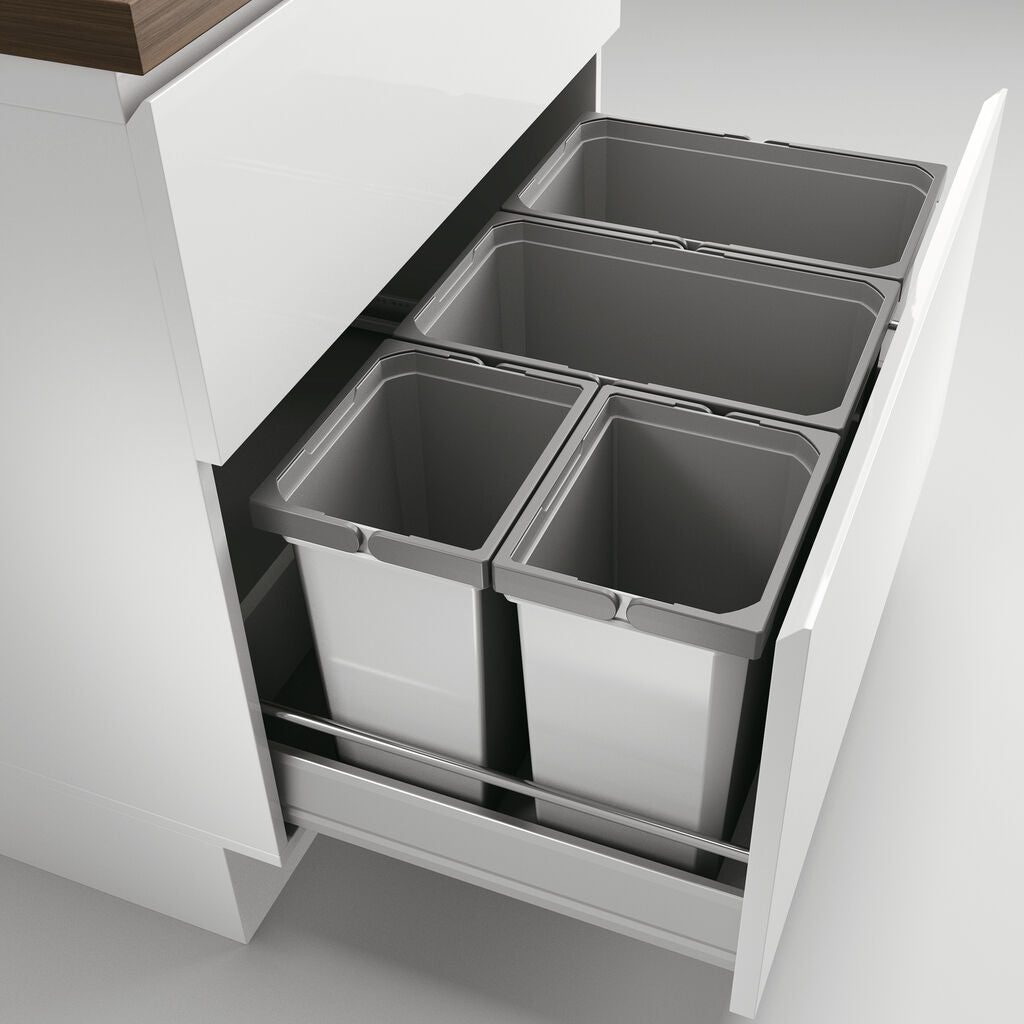 Abfallsorter Cox Box 2T/800-4 mit vierfach Trennung inkl. Biodeckel für 80 cm Schrankbreite / Abfalleimer /… – Bild 2