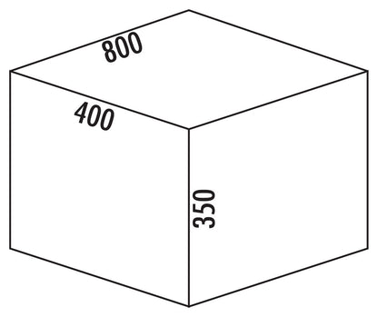 Abfallsorter Cox Box 2T/800-4 mit vierfach Trennung inkl. Biodeckel für 80 cm Schrankbreite / Abfalleimer /… – Bild 3