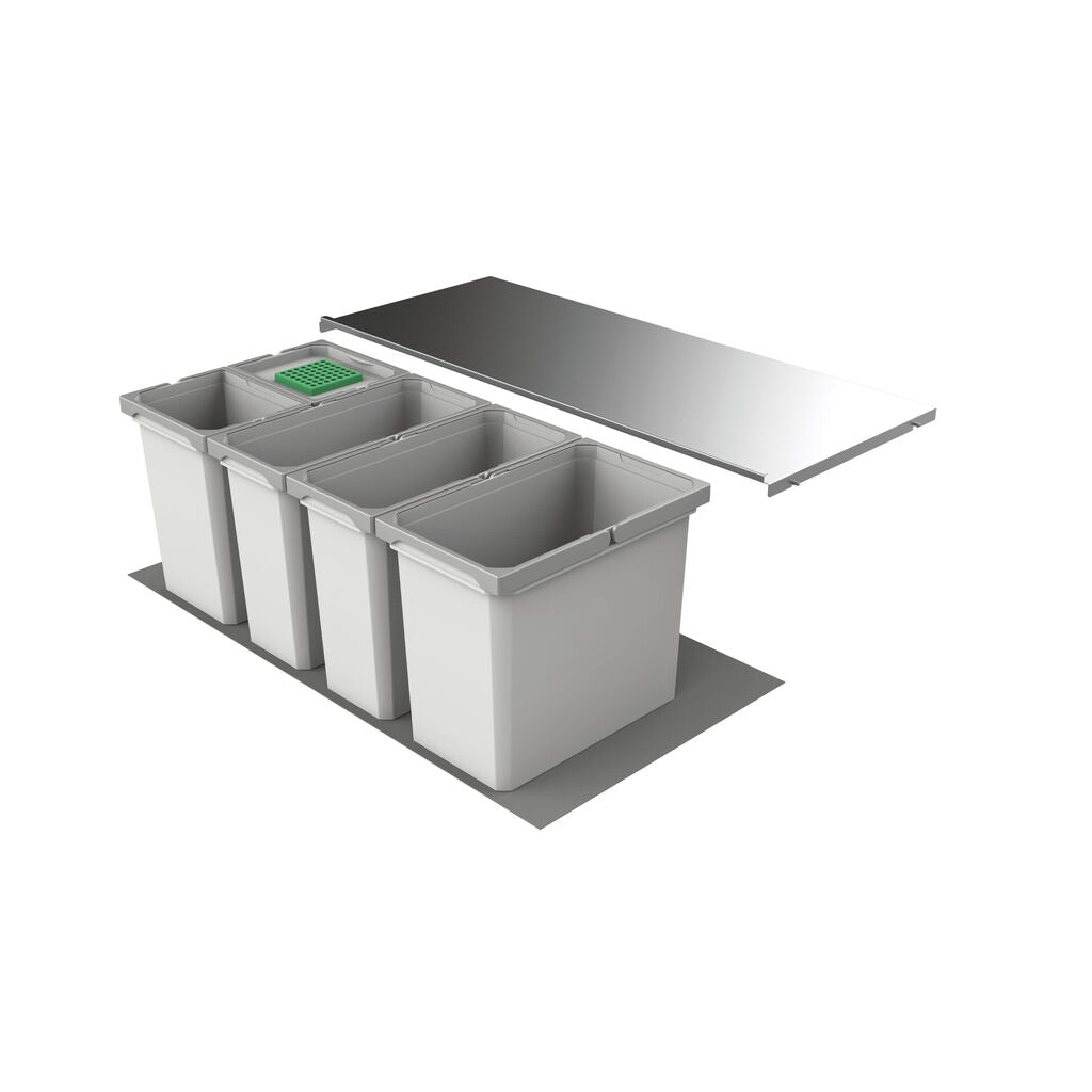 Abfallsorter Cox Box 2T/1000-5 mit fünffach Trennung inkl. Biodeckel für 100 cm Schrankbreite / Abfalleimer /…