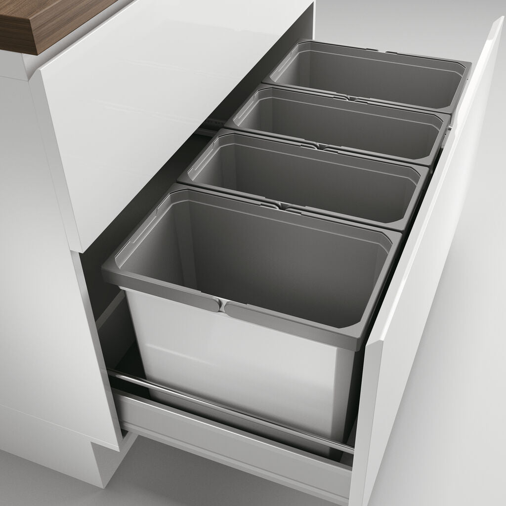 Abfallsorter Cox Box 2T/1000-4 mit vierfach Trennung für 100 cm Schrankbreite / Abfalleimer / Abfallsammler / Mülleimer – Bild 2