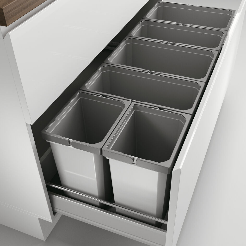 Abfallsorter Cox Box 2T/1200-6 mit sechsfach Trennung für 120 cm Schrankbreite / Abfalleimer / Abfallsammler / Mülleimer – Bild 2