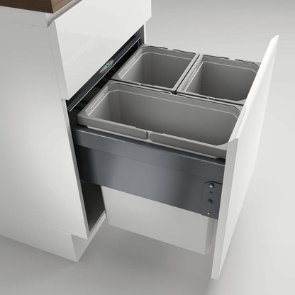 Abfallsorter COX® BASE 460 S/500-3 hellgrau mit 46 (1 x 21/2 x 12,5) Liter Volumen / ab Schrankbreite 50 cm – Bild 3