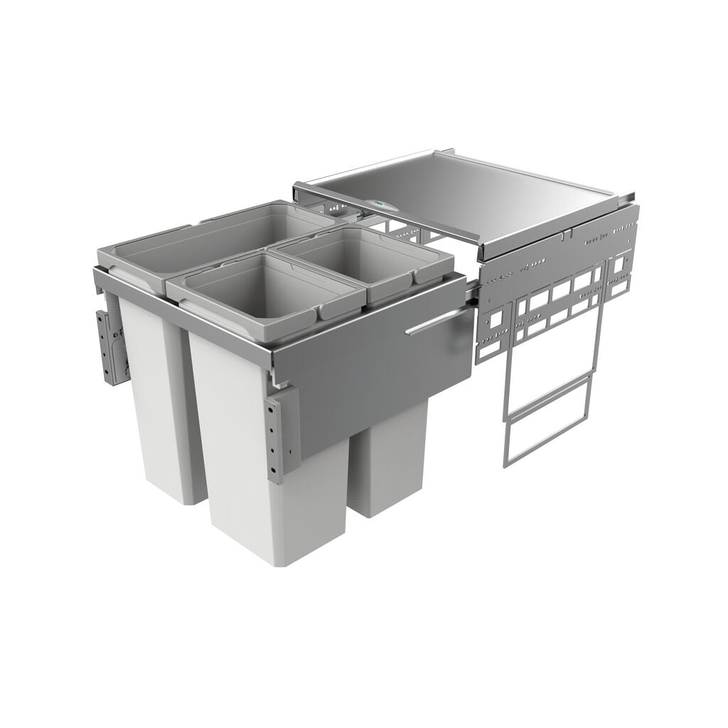 Abfallsorter COX® BASE 460 S/500-3 hellgrau mit 46 (1 x 21/2 x 12,5) Liter Volumen / ab Schrankbreite 50 cm