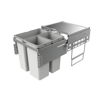 Abfallsorter COX® BASE 460 S/500-3 hellgrau mit 46 (1 x 21/2 x 12,5) Liter Volumen / ab Schrankbreite 50 cm