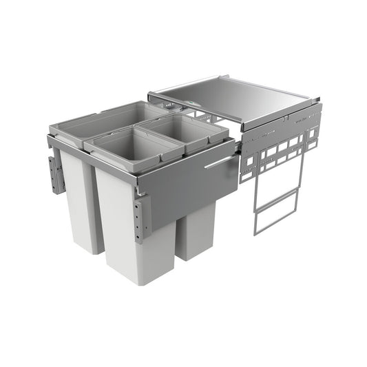 Abfallsorter COX® BASE 460 S/500-3 hellgrau mit 46 (1 x 21/2 x 12,5) Liter Volumen / ab Schrankbreite 50 cm