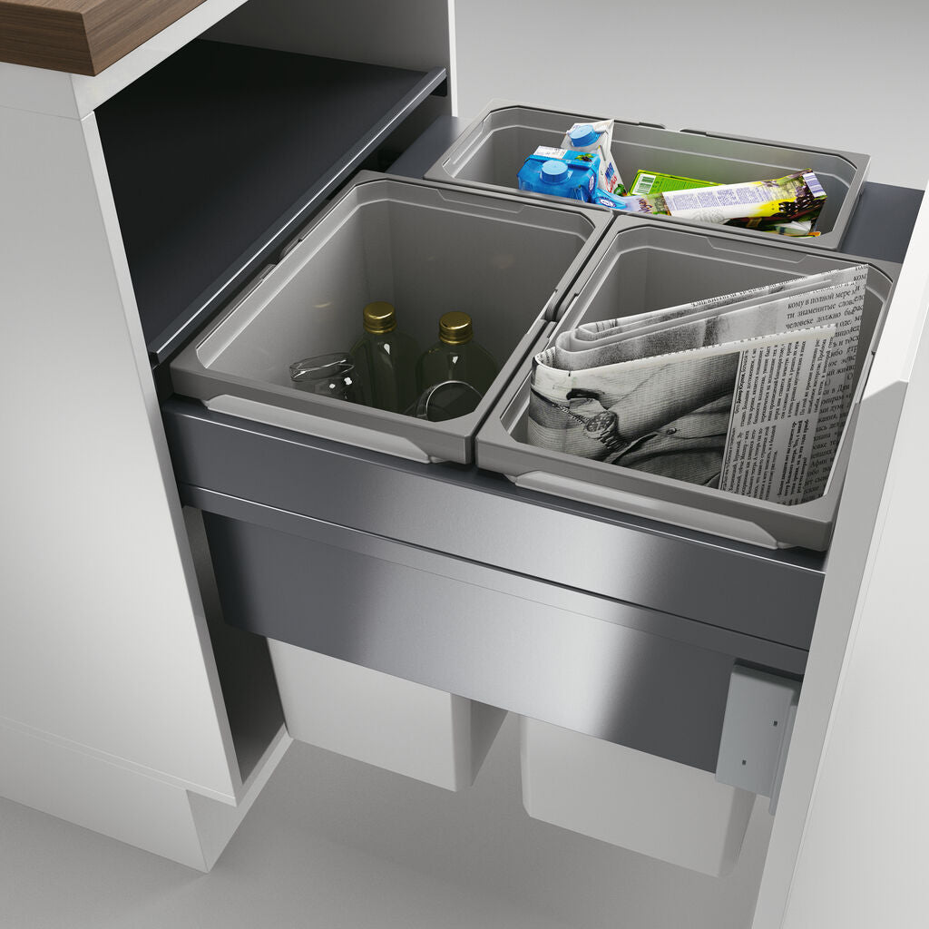 NABER 8012384 Abfallsammler COX CLAN 490/600-3 mit 80 (2x 29,5 + 1x21) Liter Volumen / für 60 cm Schrankbreite – Bild 5