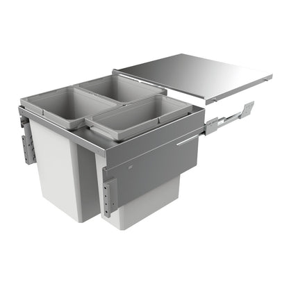 NABER 8012384 Abfallsammler COX CLAN 490/600-3 mit 80 (2x 29,5 + 1x21) Liter Volumen / für 60 cm Schrankbreite