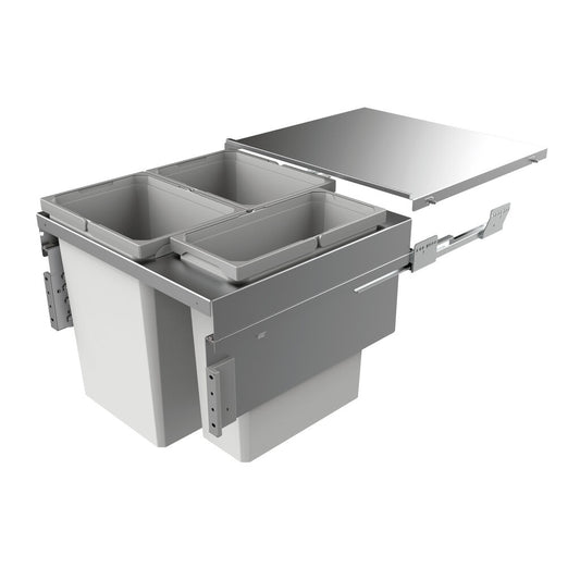 NABER 8012384 Abfallsammler COX CLAN 490/600-3 mit 80 (2x 29,5 + 1x21) Liter Volumen / für 60 cm Schrankbreite