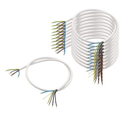10er SET Herdanschlussleitung 1500 mm 5-polig Querschnitt 1,5 mm² mit Aderendhülsen / Anschlussleitung 2 / Stromleitung