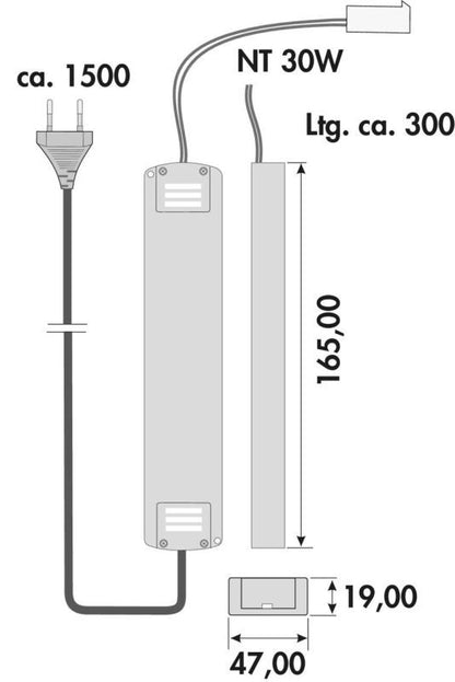 LED Konverter 3 (30 Watt, 12 V DC) mit 6-fach Verteiler für LUMICA Jarl / Triangolare / Terreno / SUN E / SUN R / Holm… – Bild 2