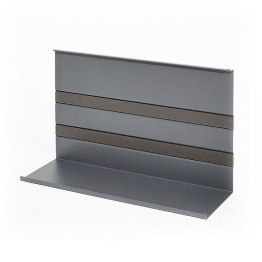 Linero MosaiQ Universalablage H 200 mm ohne Rahmen graphitschwarz / Relingsystem / Kesseböhmer