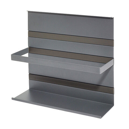 Linero MosaiQ Universalablage H 300 mm mit Rahmen graphitschwarz / Relingsystem / Kesseböhmer
