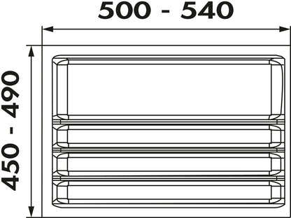 Besteckeinsatz Ordine für 60 cm Schrank, zuschneidbar (B 500-540 x T 450-490 mm), edelstahlfarbig, inkl. 2… – Bild 2