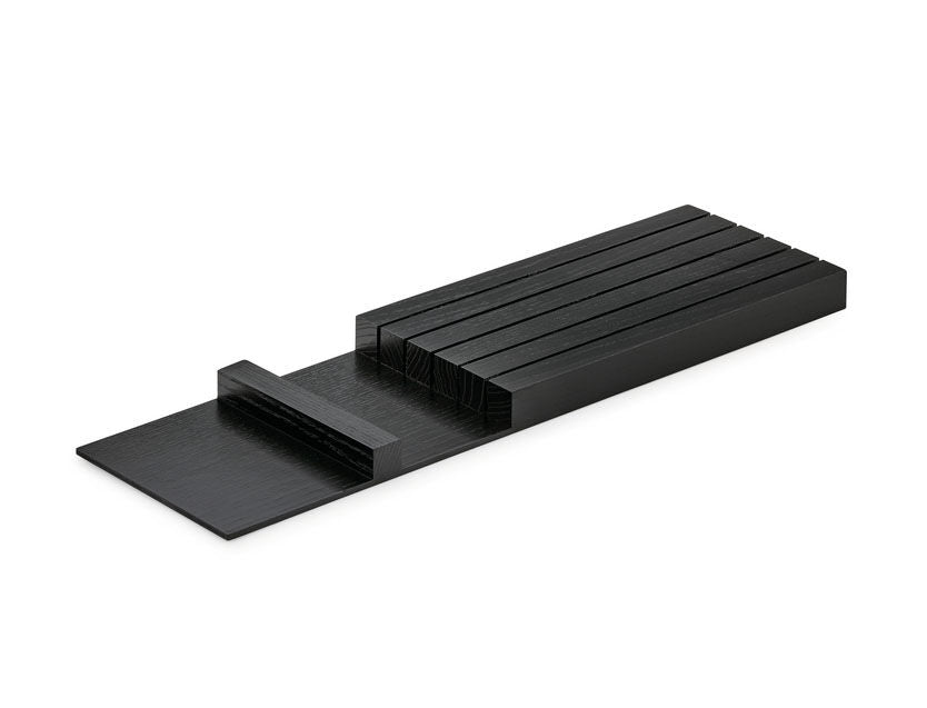 Modify Messereinsatz B 137,5 x T 472 x H 26 mm, Esche schwarz / Besteckeinsatz Holz