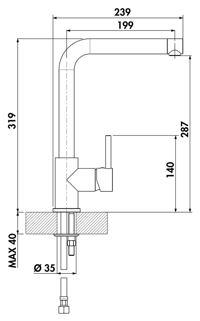 NABER Einhebelmischer ARCO 1 – Bild 2