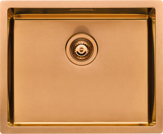 NABER 1015030 LUSSO 1 Einbauspüle, kupferfarbig, PVD-Beschichtung, ab 60 cm Schrankbreite / Spüle / Einzelbecken