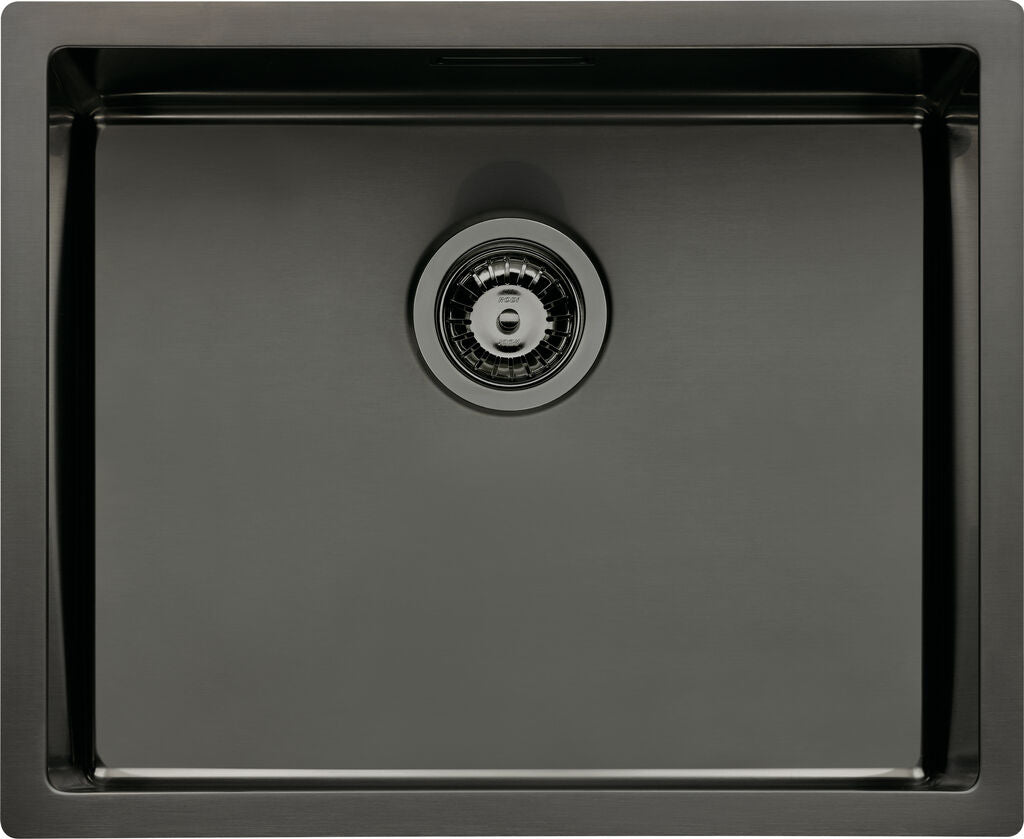 NABER 1015031 LUSSO 2 Einbauspüle, graphitfarbig, PVD-Beschichtung, ab 60 cm Schrankbreite / Spüle / Einzelbecken