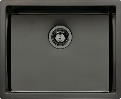 NABER 1015031 LUSSO 2 Einbauspüle, graphitfarbig, PVD-Beschichtung, ab 60 cm Schrankbreite / Spüle / Einzelbecken