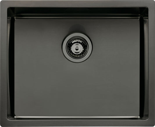 NABER 1015031 LUSSO 2 Einbauspüle, graphitfarbig, PVD-Beschichtung, ab 60 cm Schrankbreite / Spüle / Einzelbecken