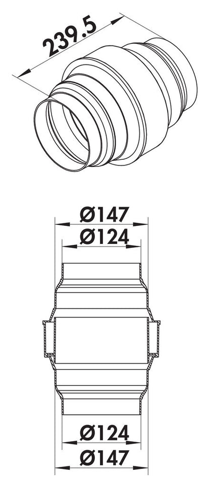 KDA 125/150 Kondenswasserabscheider / Compair flow (System Ø 125/150) – Bild 2