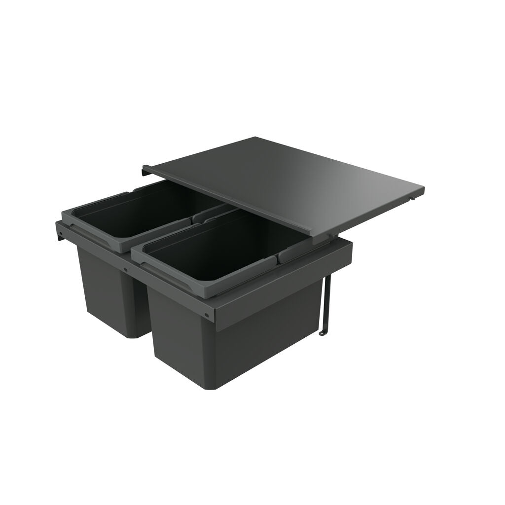 Naber 8013389 Abfallsammler Cox Stand-UP® 280 S/600-2, anthrazit, 32 (2x16) Liter / 60 cm Schrankbreite