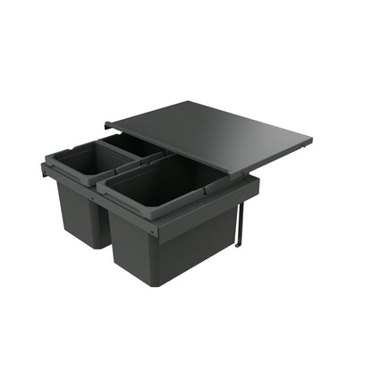 Naber 8013390 Abfallsammler Cox Stand-UP® 280 S/600-3 ohne Biodeckel, anthrazit, 30 (1x16/2x7) Liter / 60 cm…