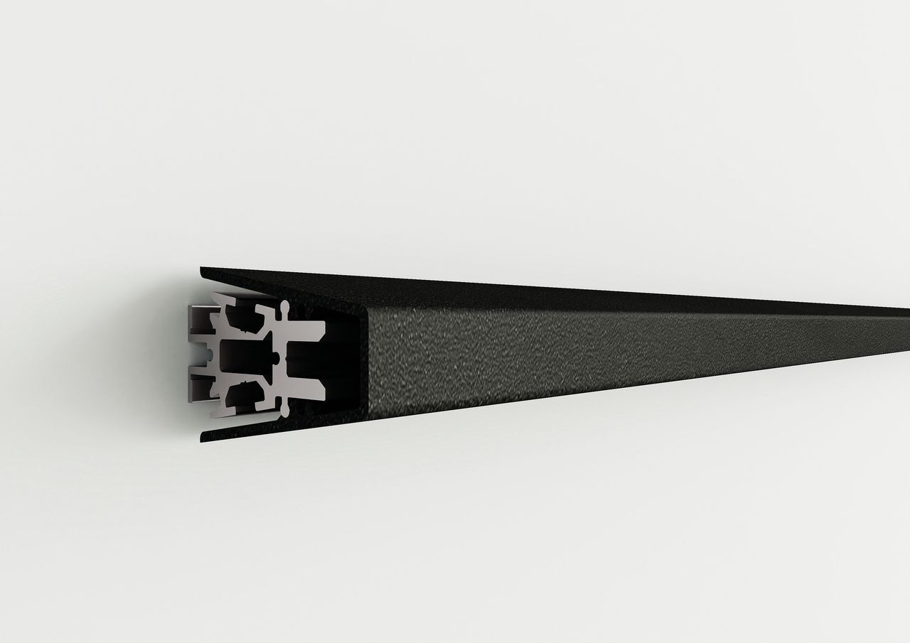 Naber 8041246 transFORM Profil Länge 2400 mm für Relingsystem, schwarz matt