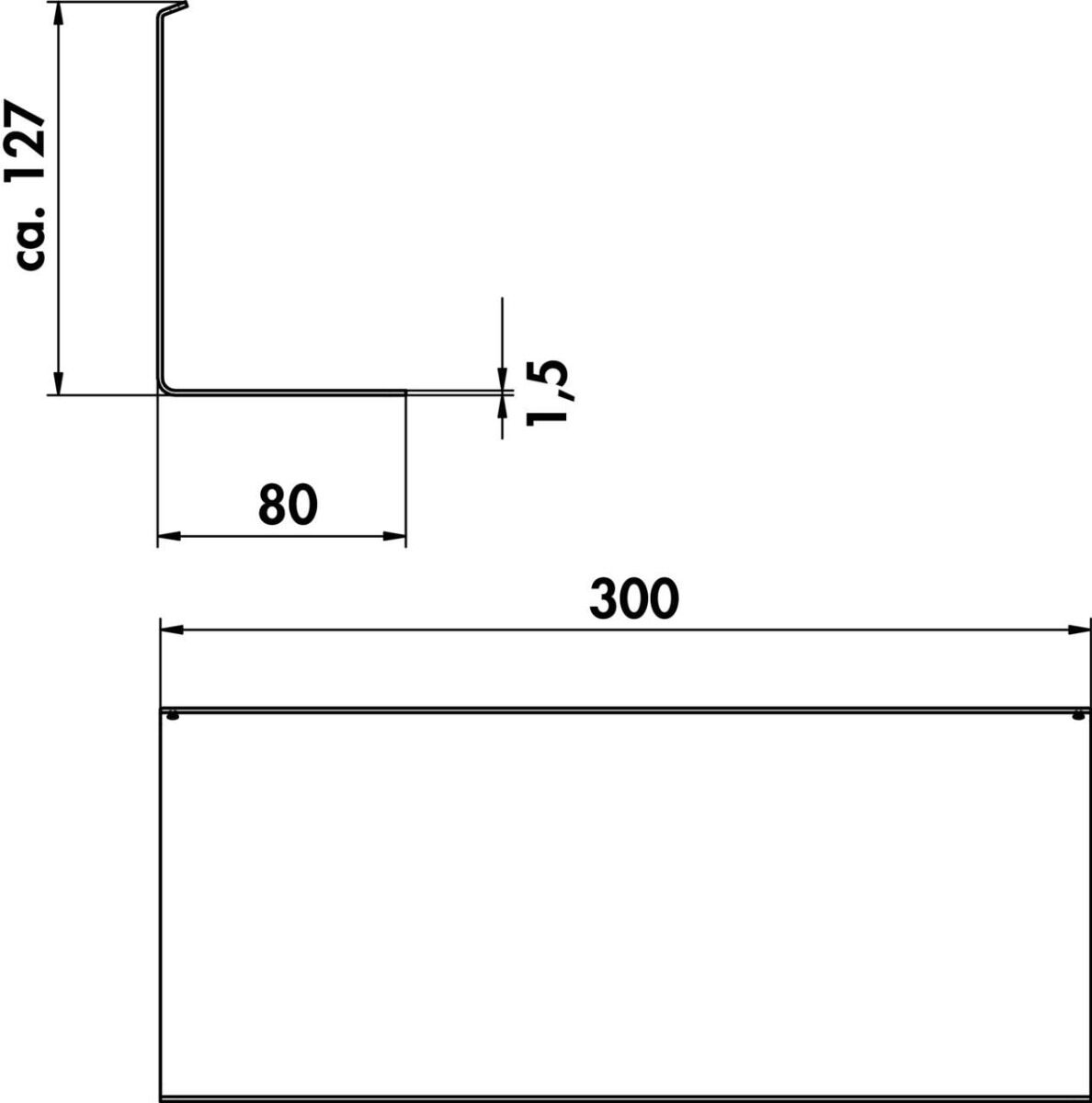 Naber 8041220 transFORM Ablage 1 für Relingsystem, schwarz matt – Bild 2