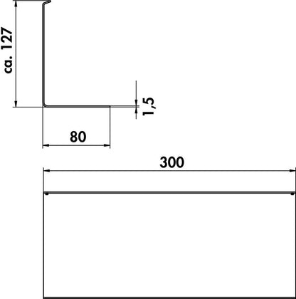 Naber 8041220 transFORM Ablage 1 für Relingsystem, schwarz matt – Bild 2