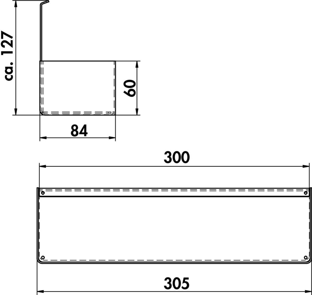 Naber 8041221 transFORM Ablage 2 für Relingsystem, schwarz matt – Bild 2