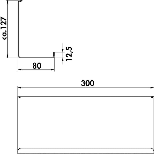 Naber 8041222 transFORM Ablage 3 für Relingsystem, schwarz matt – Bild 2