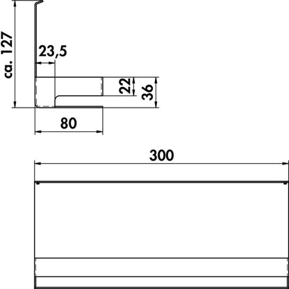 Naber 8041223 transFORM Gewürzbord für Relingsystem, schwarz matt