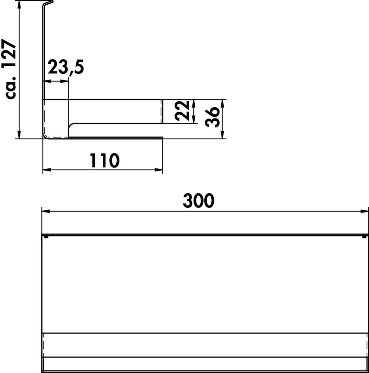 Naber 8041226 transFORM Papierrollenhalter für Relingsystem, schwarz matt – Bild 2