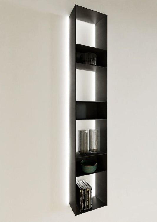 Naber 8041235 transFORM Solitärregal, 900 x 300 x 180 mm (H x B x T) für Regalsystem, schwarz matt