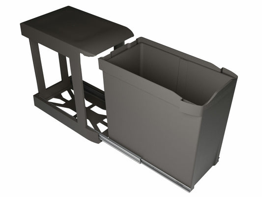 Naber 8011297 Moderna Single Abfallsammler 30 Liter, anthrazit, ab 30 cm Schrankbreite