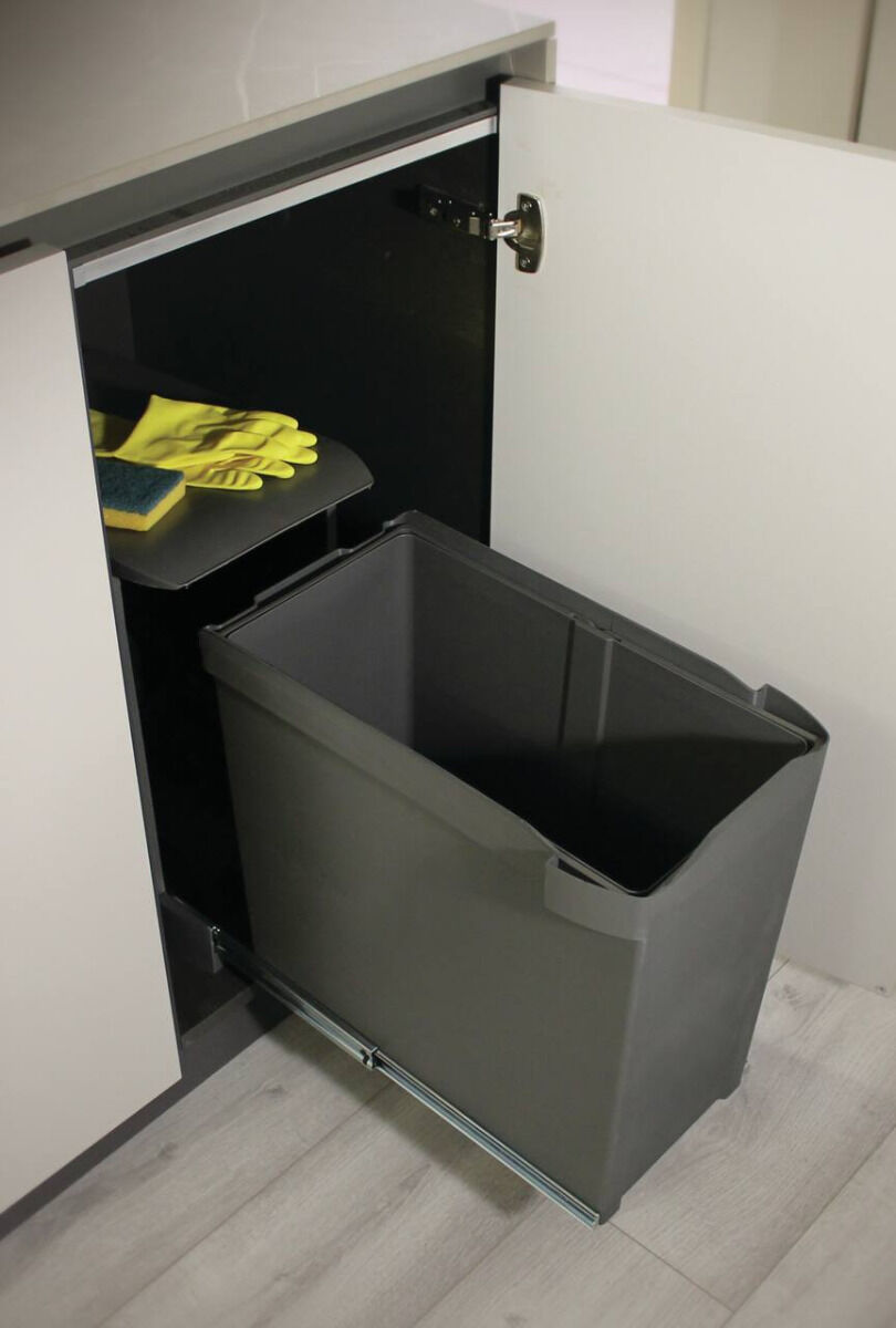Naber 8011297 Moderna Single Abfallsammler 30 Liter, anthrazit, ab 30 cm Schrankbreite – Bild 3