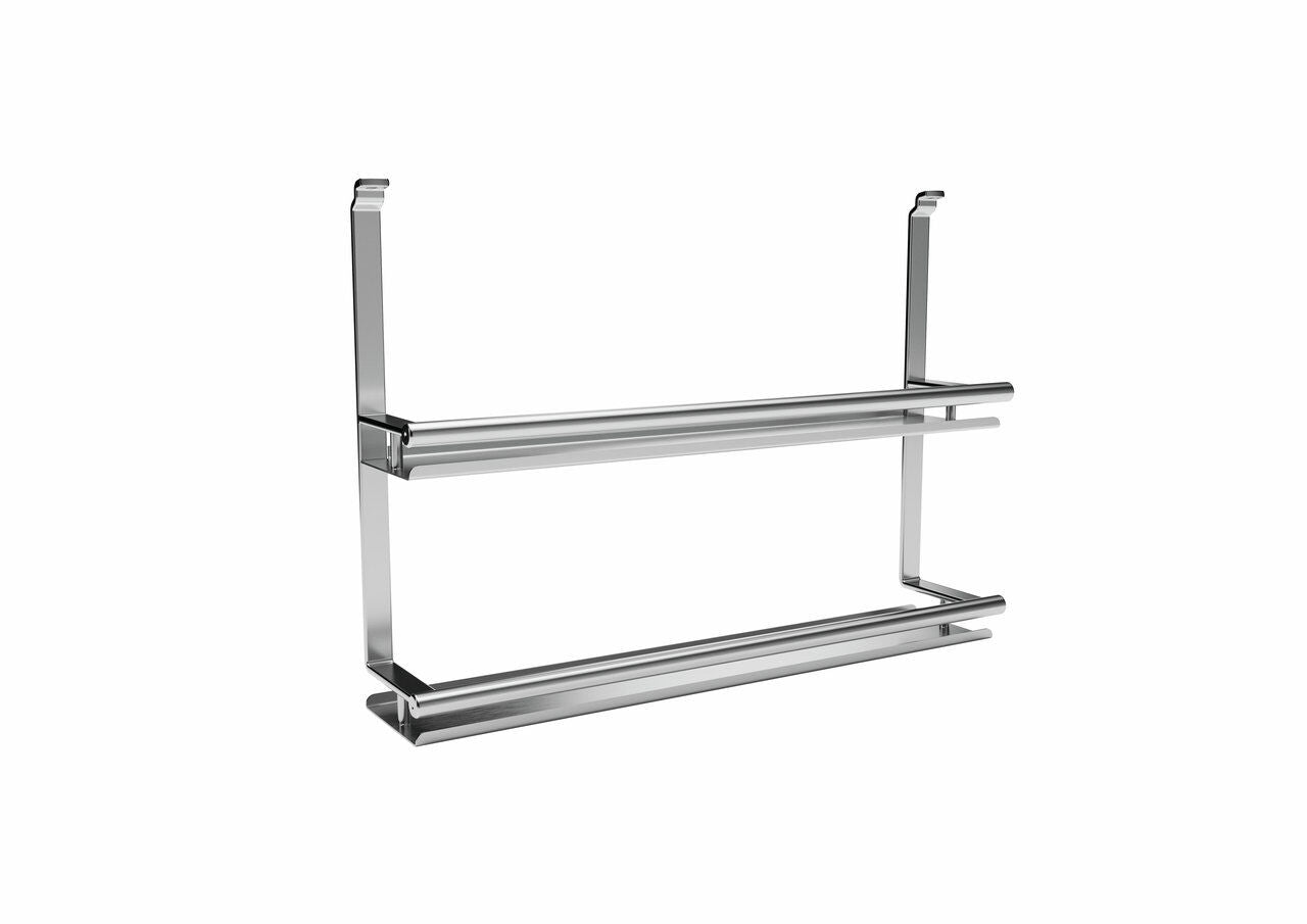 Linero Style Gewürzbord 2-etagig, edelstahlfarbig / Relingsystem / Kesseböhmer