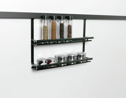 Linero Style Gewürzbord 2-etagig, schwarz matt / Relingsystem / Kesseböhmer – Bild 2